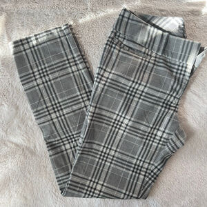 Y2K The Limited Gray Black Plaid Trousers Size 4 Metallic Dazzle